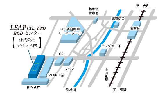 株式会社 LEAP　R&Dセンター地図